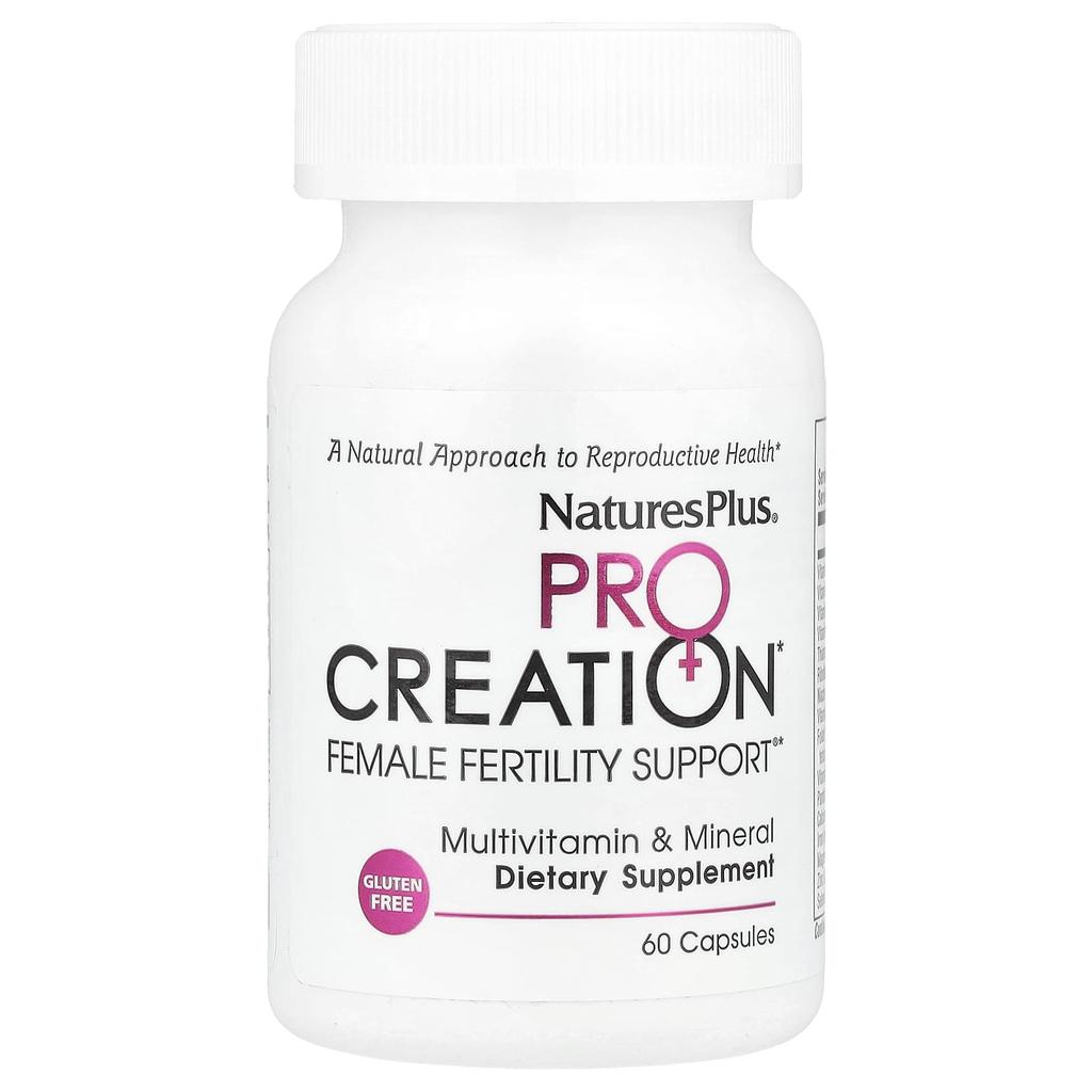 NaturesPlus, Procreation, поддержка женской фертильности, 60 вегетарианских капсул