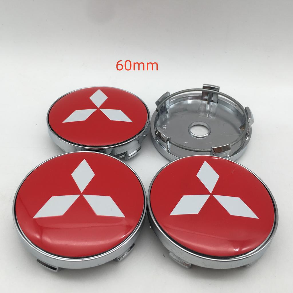 4pcs 3D 56mm 60mm 68mm for Mitsubishi Car Wheel hub Center Cap emblem Badge covers sticker Decals styling auto Accessories