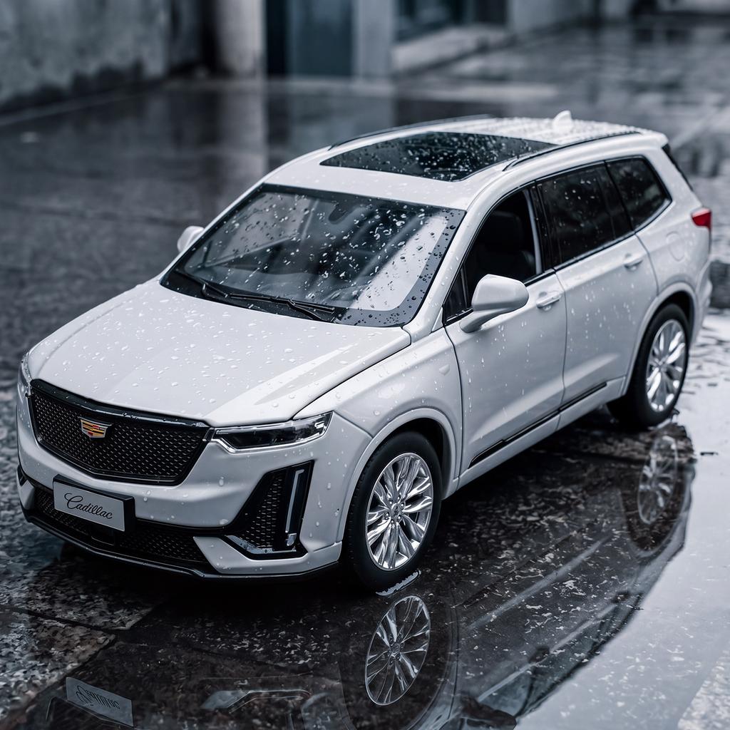 CLZ1 1:24 Cadillac XT6 2023 Off Road SUV Alloy Car Model Diecast Metal Car Vehicle Model Desktop Display Collectible Ornament Holiday