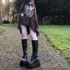 Black Skinny Small Thick-soled Boots Women's Boots Autumn and Winter New Fashion Retro Tall Knight Boots