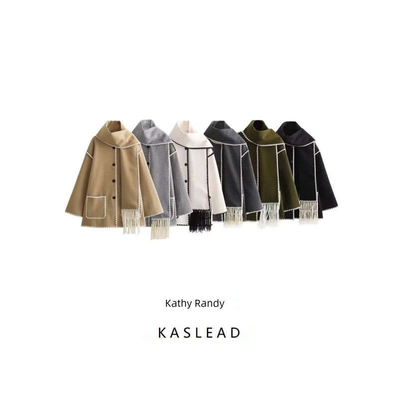Kaslead Fashion Style Scarf Woolen Knitting Outwear