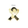 Melanoma Cancer Black Ribbon Pin Awareness Funerals Memorial Pin Black Bow Brooch Pin  Funeral