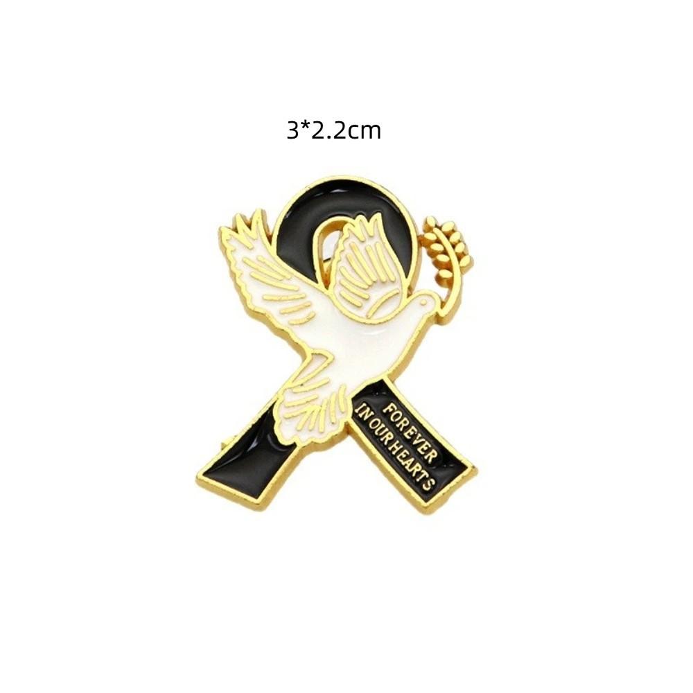 Melanoma Cancer Funeral Ribbon Badge Brooch Skin Cancer Funerals Memorial Pin Women Men