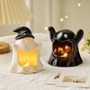 Ceramic Halloween Ghost Candle Holder Cute Rabbit Figurine Scented Candle Holder Home Table Candlestick Decorative Ornaments