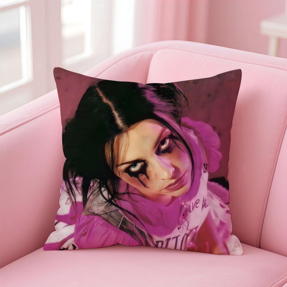 American Sexy Singer Evanescence AAmy Lee Cushion Cover Pillow Case Soft Skin Friendly Fabric  Concealed Zipper