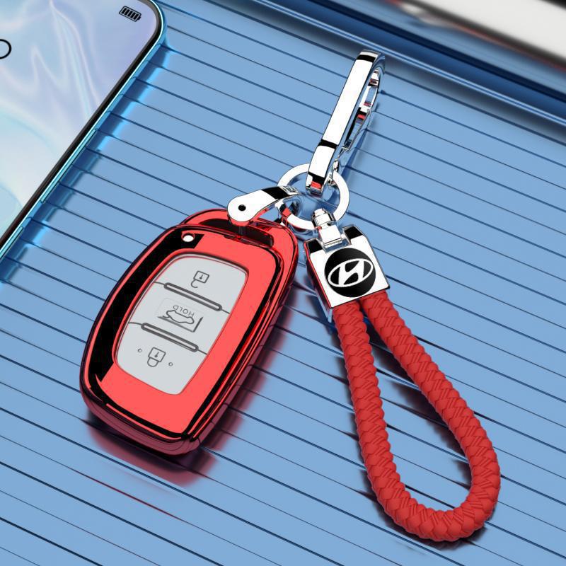 Чехол-брелок и цепочка с пряжкой для Hyundai Tucson 2015-2020 - Совместим с моделями Beijing 19 и 2018.