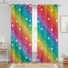 Красочные шторы с радужным принтом, блестящие, современные, минималистичные, для спальни, гостиной, кухни, декоративные шторы с карманами, 2 шт.