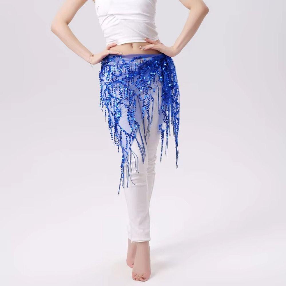 Shiny Sequins Belly Dance Hip Scarf Triangular Dancer Skirt Dance Belt Belly Dance Belt  For Girl