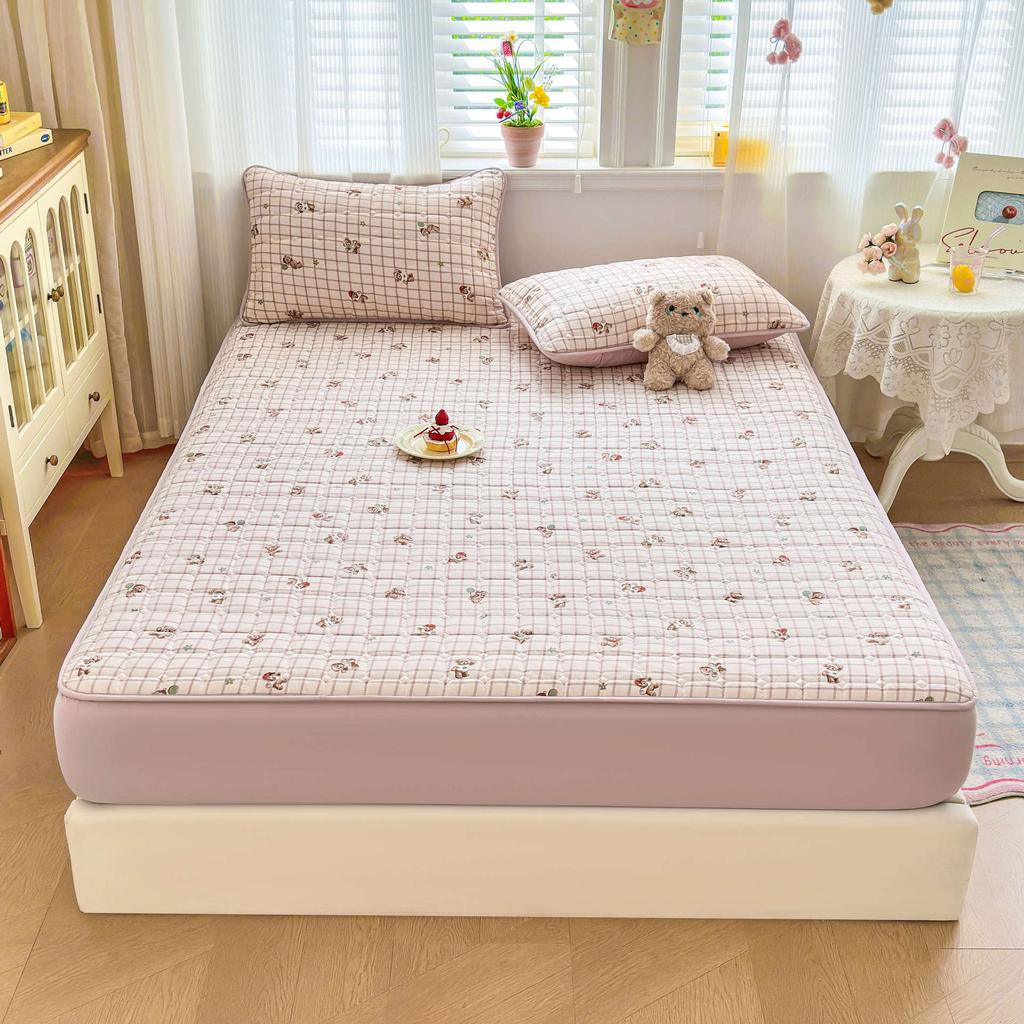 Single-piece Washed Cotton Mattress Universal in All Seasons 2026 New Padded Mattress Cover