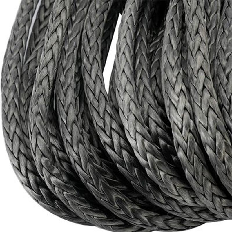 13mmx2m Nylon Winch Rope & Tow Strap-Ultra High Molecular Fiber Recovery Strap for Offroad 4x4 SUV Truck ATV UTV Outdoor Rescue