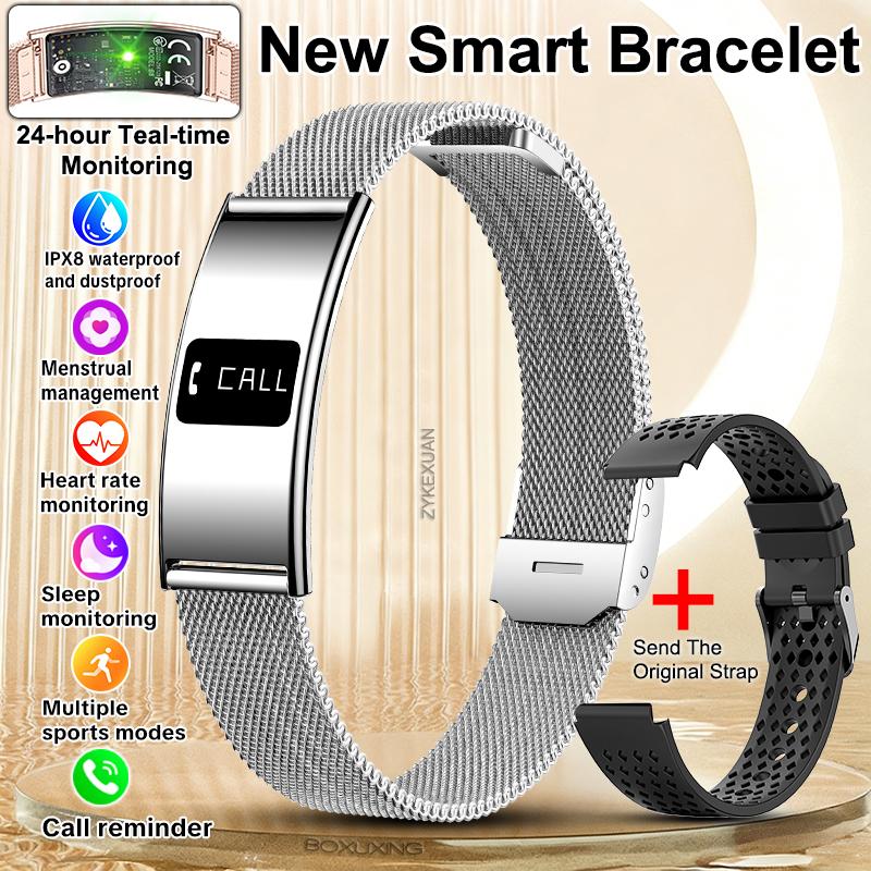 New Ultra Thin Smart Bracelet Women Fitness Tracker Heart Rate Sleep Monitor Health Smart Band IPX8 Waterproof Sports Smartwatch