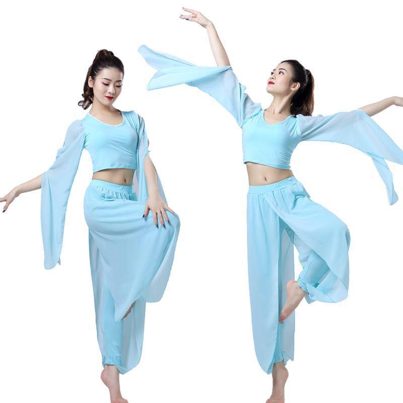 Женский шифоновый кроп-топ с юбкой-пачкой для танцев и практики йоги