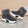 Snow Boots Women's Winter Round Toe Wedge Heel Women Botas Plus Velvet Warm Inner Heightening Short Ankle Boot Cotton Shoes