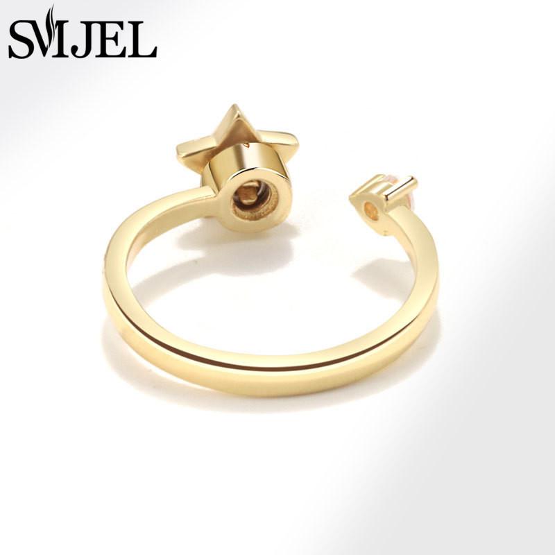 Trendy Anti Anxiety Relaxing Rotating Rings Women Fashion Jewelry Metal Sun Star Moon Spinner Charms Finger Accessories