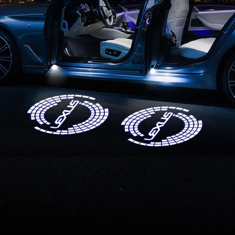 Светодиодная эмблема на дверь автомобиля, приветственный свет, лампа подсветки для Lexus RX ES GX LS LX IS GS RC UX Series GX470 ES250 LX570 IS250 Аксессуар