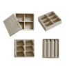 Women's Jewelry Organizer Armoire Inserts Set of 4 Trays Earrings Rings Accessories Stackable Anti-Tarnish Felt Storage