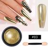 Золотая зеркальная пудра для ногтей Голографическая белая перламутровая хромированная металлическая пудра DIY Nail Art