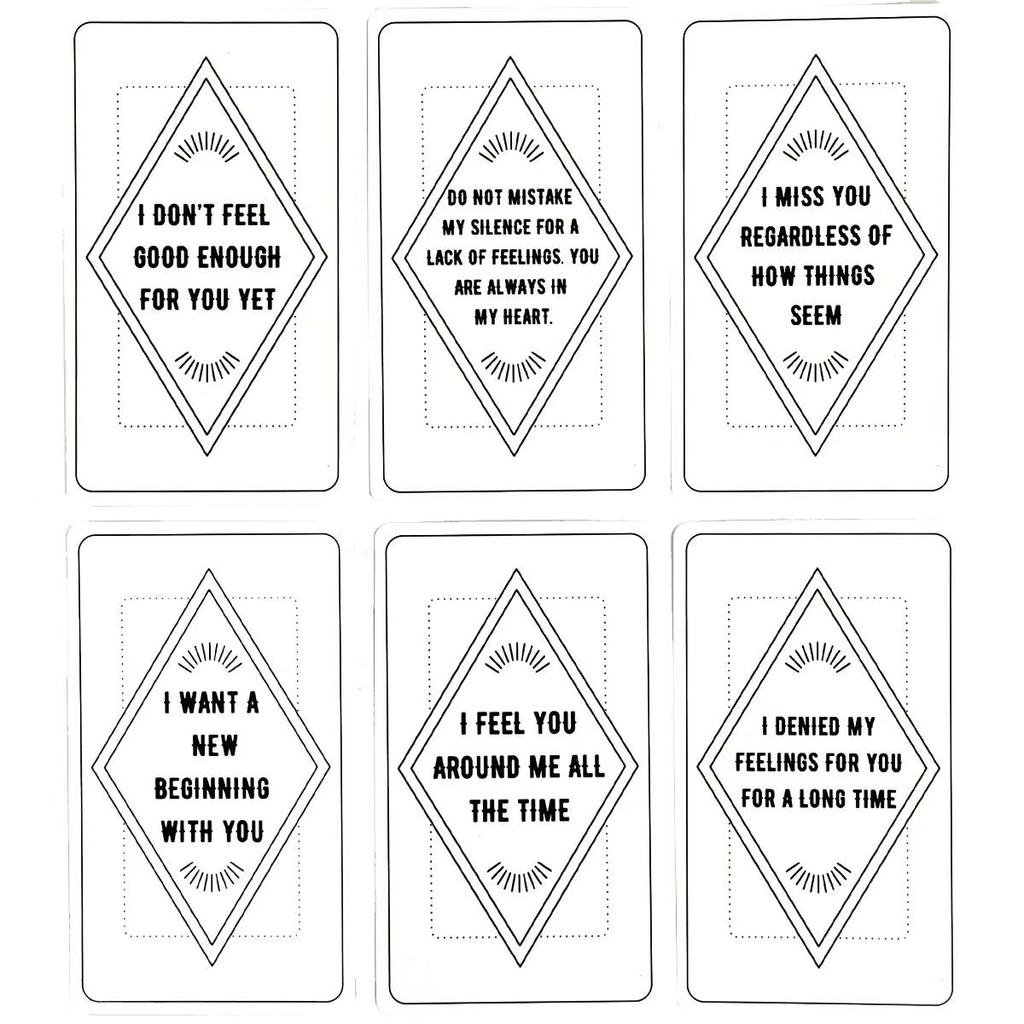 Сообщения Близнецового Пламени Оракул Карты Родственная Душа Колода 10.3*6 см для экстрасенсорной любви и чтения отношений 54 шт. Карт