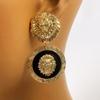 Exaggerated Texture Lion Head Earrings Fashion Simple Trend Drip Enamel Earrings For Women Jewelry