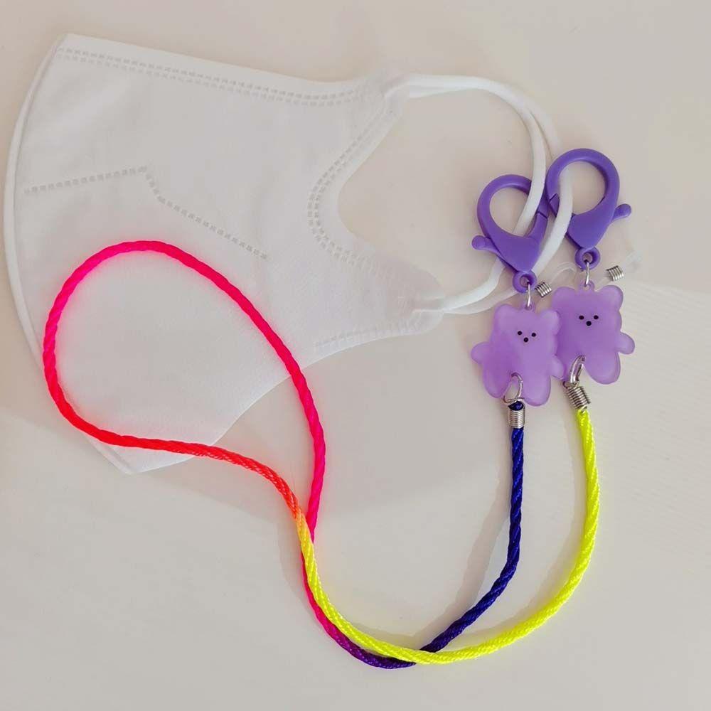 Color Anti-lost Cartoon Mask Rope Sunglasses Lanyard Child Mask Lanyard Children Mask Chain