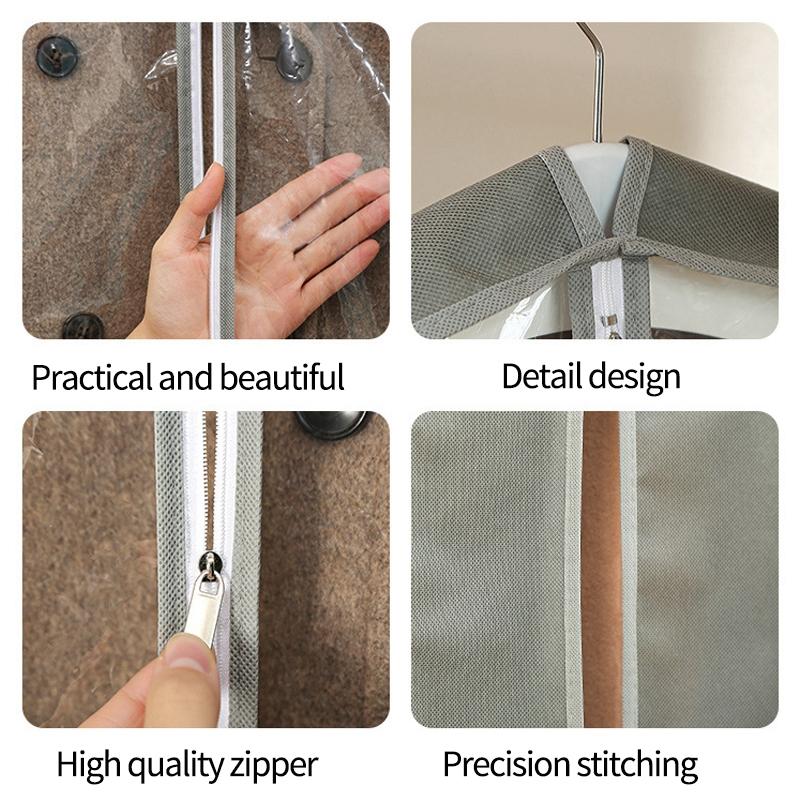 Сумка-чехол для одежды с защитой от пыли, полностью закрытый чехол для одежды, сумка для одежды с застежкой-молнией, прочная сумка для хранения одежды