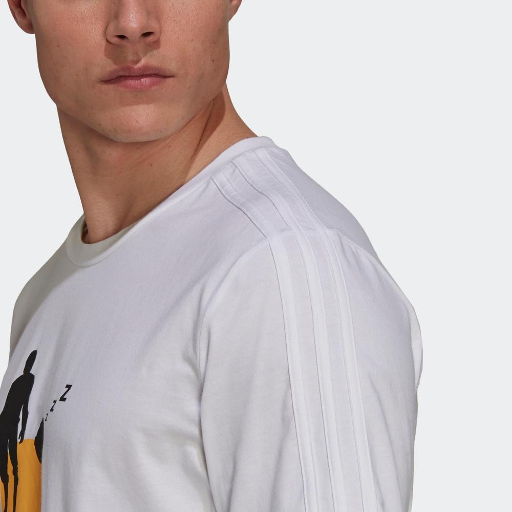 adidas Спортивная футболка с короткими рукавами и принтом «Звездные войны», мужские топы, белые GS6223