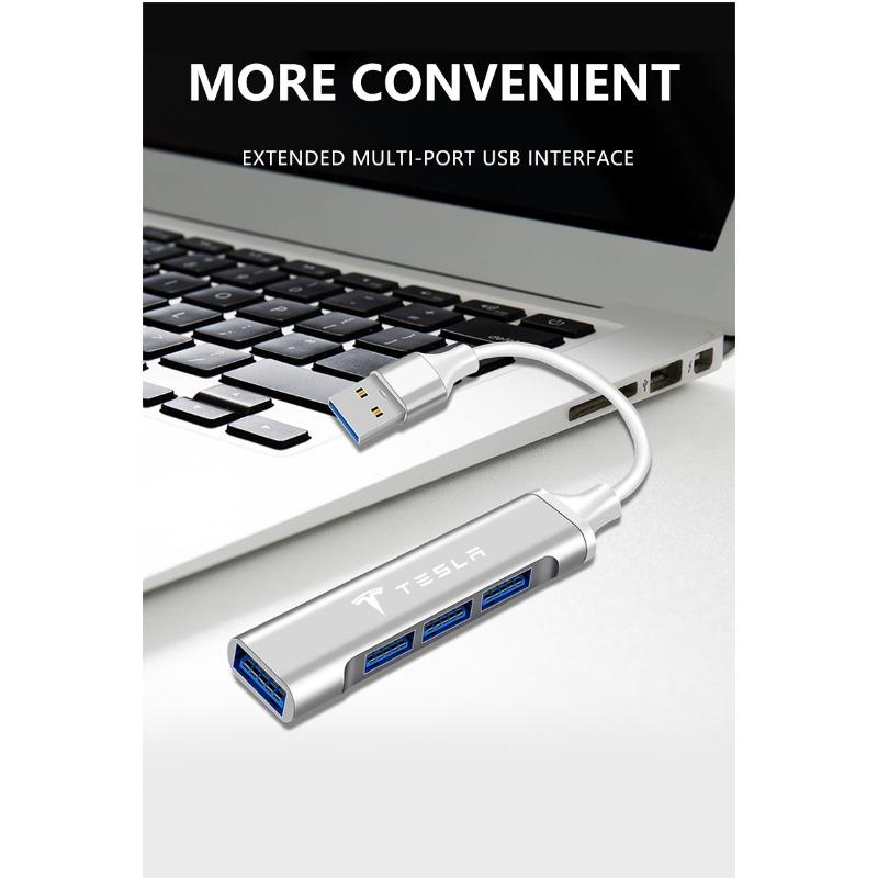 1 шт. Адаптер Type-C на USB Многопортовый распределитель-хаб Автотовары для Tesla Model S Model X Model Y Model 3 Roadster SpaceX Аксессуар