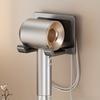 Aluminum Hair Dryer Holder Wall Mounted Self Adhesive No Drill Hairdryer Rack for Dyson Punch Free Bathroom Storage Organizer