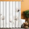 1 шт. Белая Серая Простая Расписанная вручную с цветочным принтом Занавеска для душа для ванной комнаты отеля, квартиры, Настенный гобелен для украшения