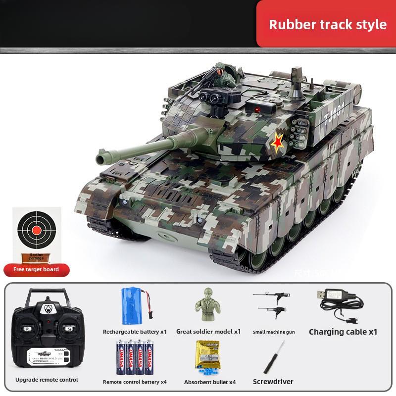 Новый 2.4G гусеничный симулятор RC танка с водяной бомбой, баллончиком для стрельбы, модель боевого бронированного автомобиля с дистанционным управлением, детская электрическая игрушка для мальчика, подарок