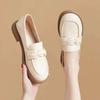 British Small Leather Shoes Women's 2025 Spring and Summer New Soft Leather Single Shoes Low Heel Versatile One Pedal Casual Loafers Women