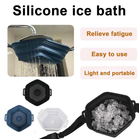 Летняя ледяная ванна Силиконовая ванна с регулируемым ремнем Складная быстроохлаждающаяся насадка под душем Фильтр для душа с холодным замачиванием Ведро с фильтром для ледяного душа Хитрое приспособление