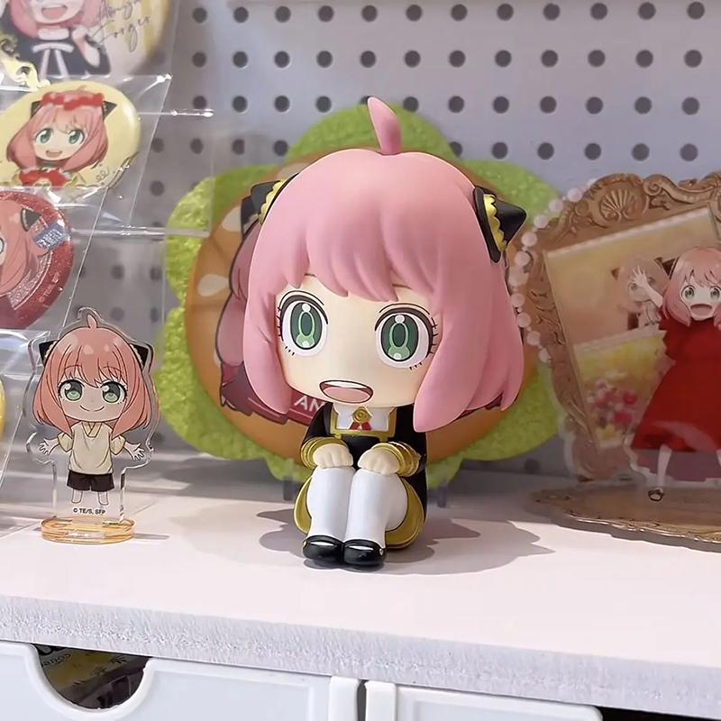 13CM Anime Spy × Family Anya Forger Figure Noodle Stopper Figure Model Toy Doll Aciton Figure PVC Desktop Car Decorations