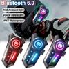 Мотоциклетная Bluetooth 6.0 гарнитура для шлема 1000 мАч Мото наушник Мотоциклетная беспроводная гарнитура громкой связи с окружающим светом