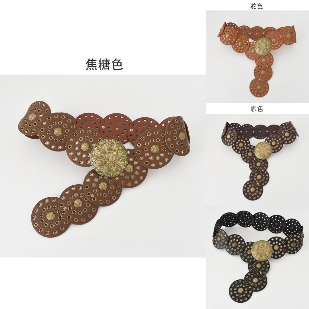 Ретро Шик Пояс Оверсайз с Привлекательными Деталями Идеально Подходит для Западной Моды