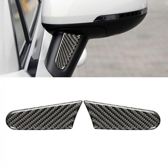 2x Carbon Fiber Rearview Mirror Sticker Decoration Cover For Porsche Macan 14-21