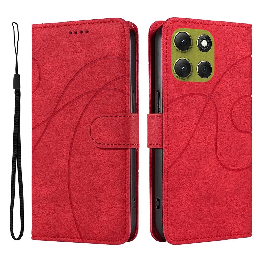 Магнитный кожаный чехол-кошелек для Moto G86 G85 G84 G56 G54 G34 G06 G05 G15 G24 G55 G35 G75 Edge 50 60 Pro Ultra Обложка Curve Line