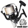 Metal Fishing Reel for Carp and Sea Fishing Spinning Type with High Gear Ratio Dual Color and Dense Line Arrangement for Long Distance Casting