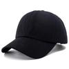 2024 New High Quality Adjustable Solid Color Black Baseball Cap Women Men Unisex Plain Blank Soft Top Acrylic Sports Dad Hats