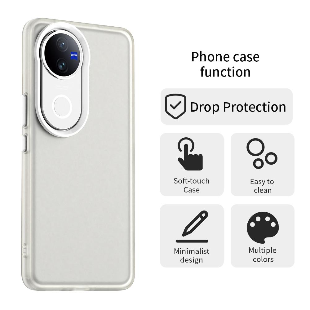 Матовый чехол для Vivo V50 Обложка Vivo V50 Fundas Coque Матовый Полупрозрачный ПК TPU Края Задняя Панель Телефона Бампер Телефона Vivo V50