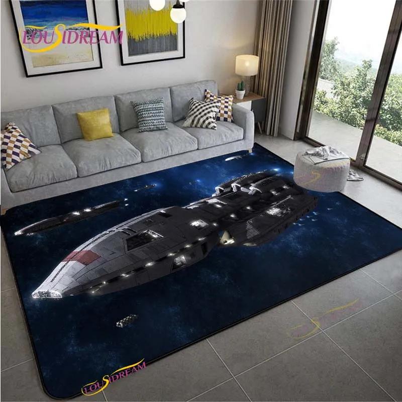 3D Ковер Космическая Станция для Гостиной Спальни Стола Кинотеатра Кухонный Дверной Детский Нескользящий Коврик для Пола Альфомбра Подарок на День рождения