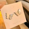 Women Elegant Shell Butterfly Ear Stud Earrings