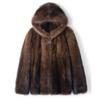 Мужская шуба из искусственного норкового меха, мужская короткая с капюшоном, повседневная модная трендовая зимняя куртка из норкового меха