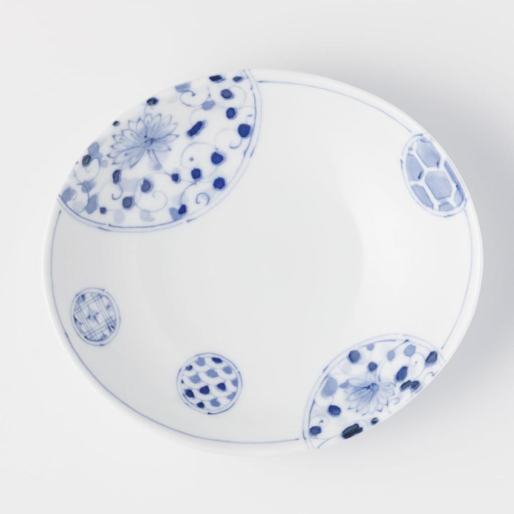 Mino ware dinnerware set of 5 oval deep approximately 16cm in microwave and dishwasher made in product number 564633 "Hana Imari" plates, diameter,