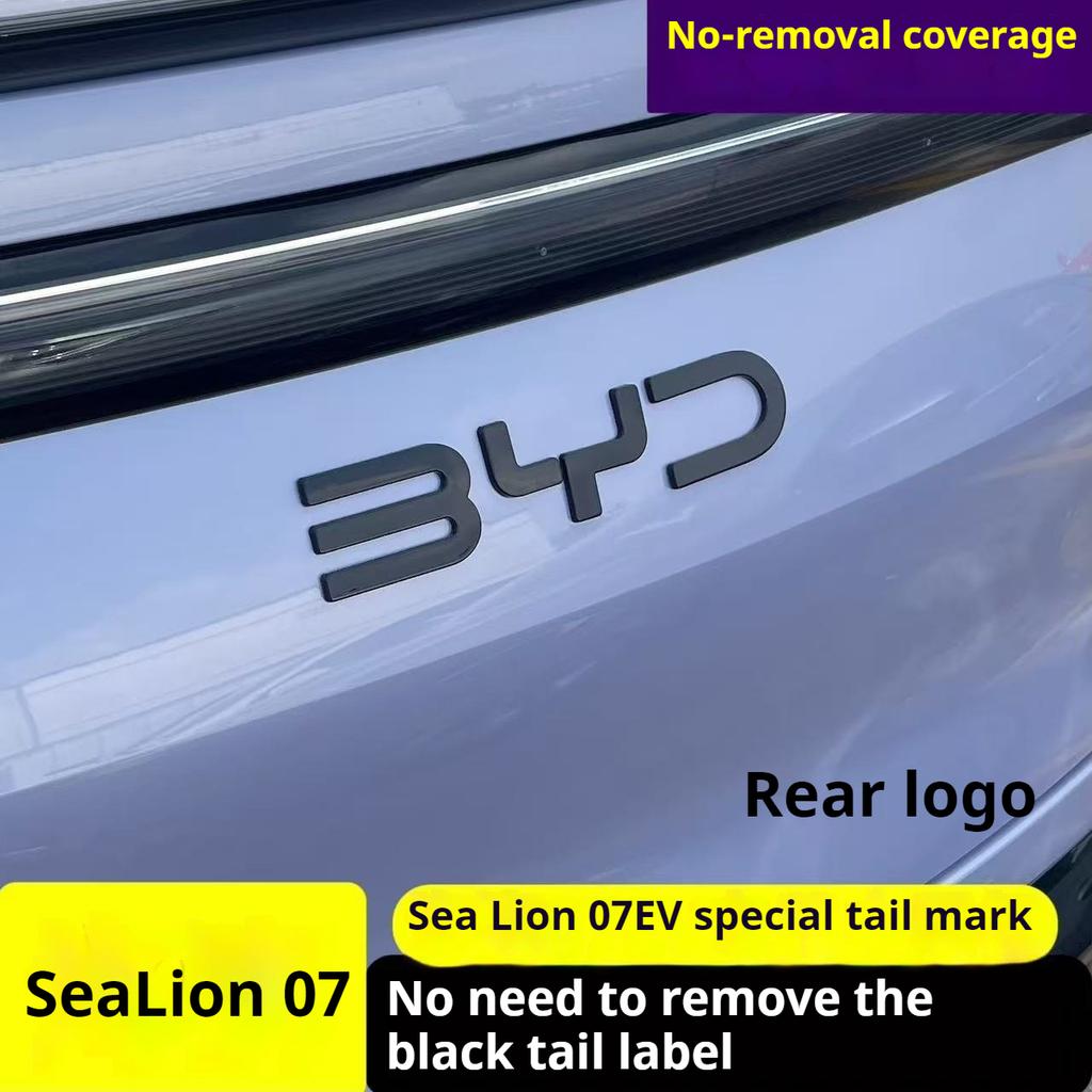 Для BYD Sealion 7 Черный Передний Значок Модификация Черный Воин Значок Автомобиля Покрывающие Стиль Логотип