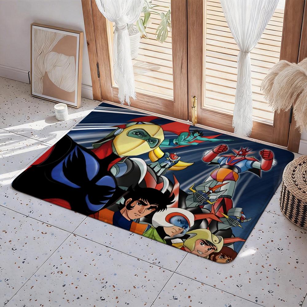 Anime U UFO Robot Goldrake Floor Mat Eco Flannel Doormat Non Slip Odorless Indoor Floor Rug Soft Short Plush Home Mat