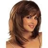 Synthetic Wigs for Asian Long Natural Straight Hair Replacement Wigs for Daily Use Mommy Wig with Bangs Blonde Old Lady Wig Soft