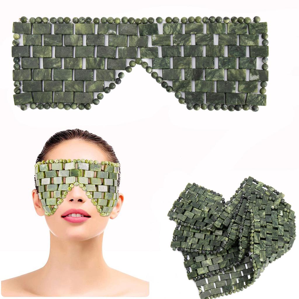 Натуральная нефритовая маска для лица и глаз, массажный инструмент для терапии горячими/холодными камнями, домашний салон красоты, спа-салон, уход за кожей, косметический массажер