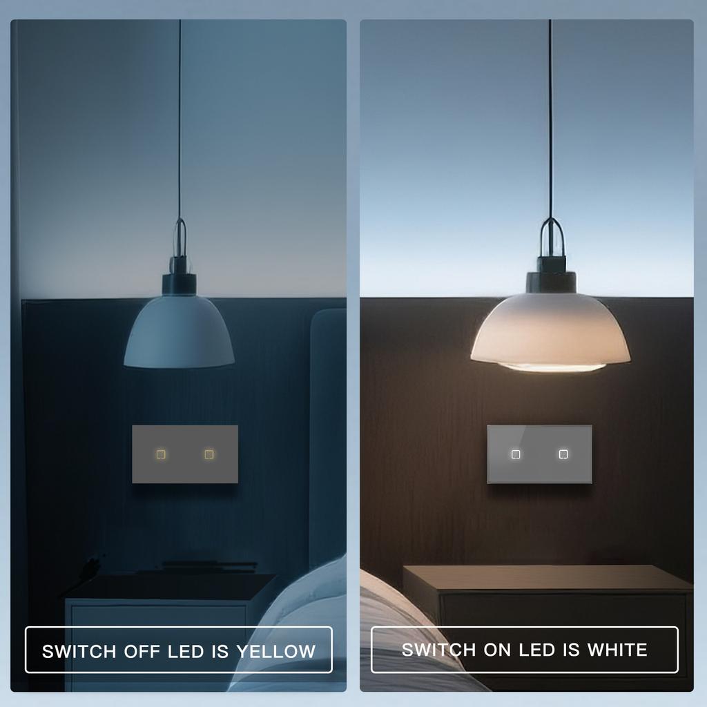 BSEED 1/2/3/4-клавишный сенсорный выключатель Zigbee, стекло с розетками EU, умный настенный выключатель света, сенсорный экран, подсветка, серия E