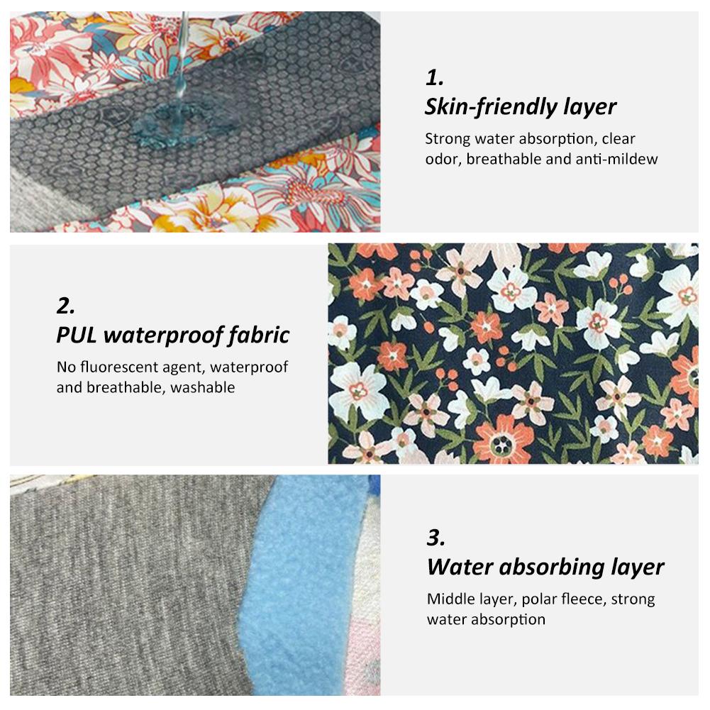 Нескользящие графеновые хлопковые прокладки, многоразовые, дышащие, не вызывающие раздражения кожи, антибактериальные, с защитой от протеканий, для взрослых